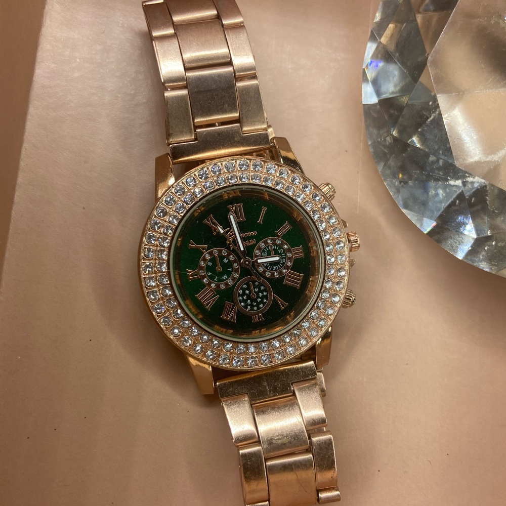 Pink and Green Face Watch 💕